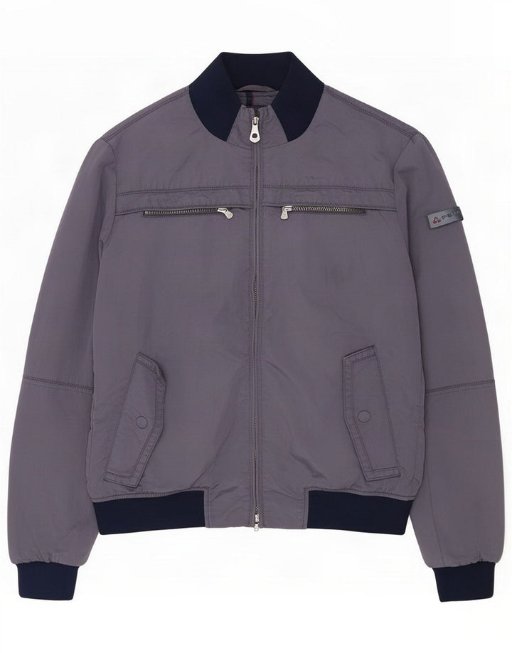 PEUTEREY Giubbotto bomber da uomo UK 40 Large Blu navy Colourblock Poliammide