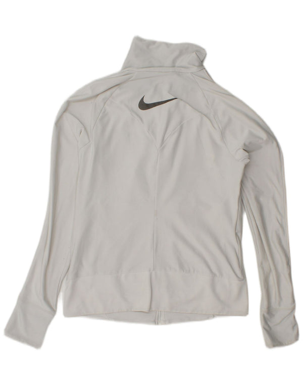 Giacca da tuta da donna Nike Dri Fit Top Jacket UK 14/16 Large Bianca