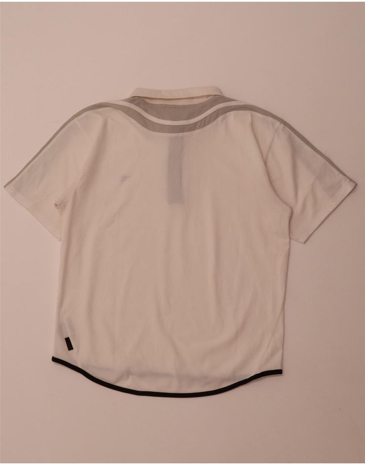 Polo Diadora Uomo Large in poliestere color block bianco