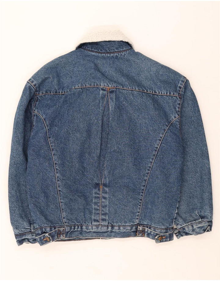 CASUCCI Mens Sherpa Denim Jacket UK 42 XL Blue Cotton Vintage Casucci and Second-Hand Casucci from Messina Hembry 