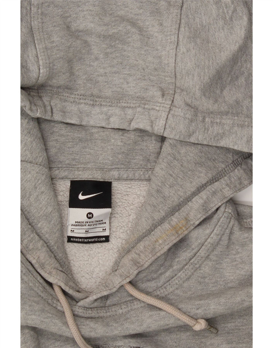 NIKE Mens Graphic Hoodie Jumper Medium Grey Cotton Vintage Nike and Second-Hand Nike from Messina Hembry 