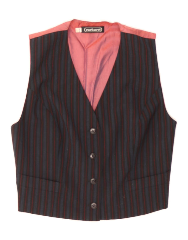 CACHAREL Womens 4 Button 2 Piece Skirt Set IT 36 XS W24 Blue Striped Wool