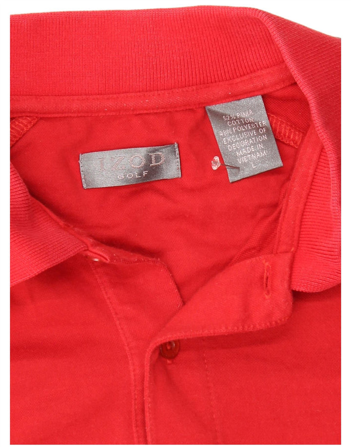 Polo da uomo IZOD grande in cotone rosso