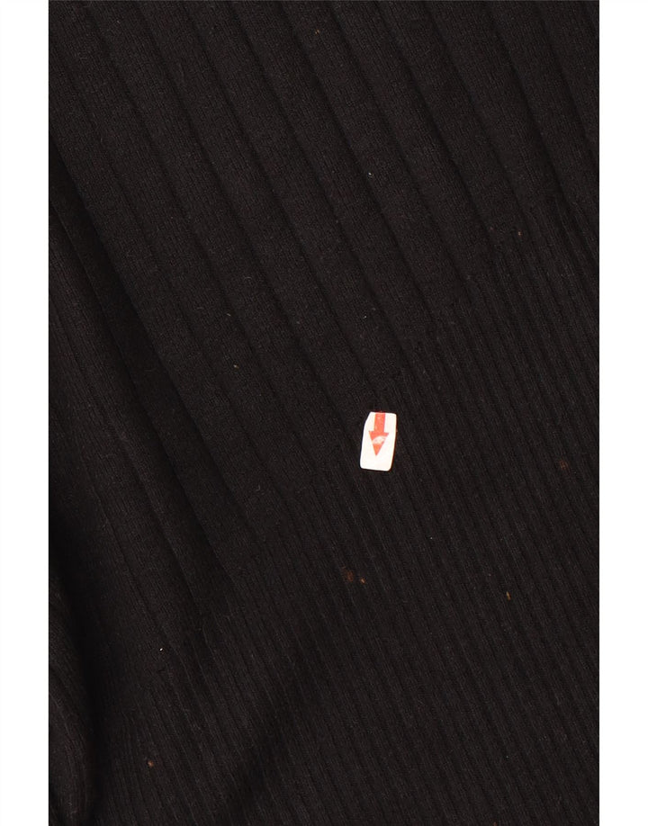 Maglione maglione a collo alto da donna Marks & Spencer UK 24 4XL viscosa nera