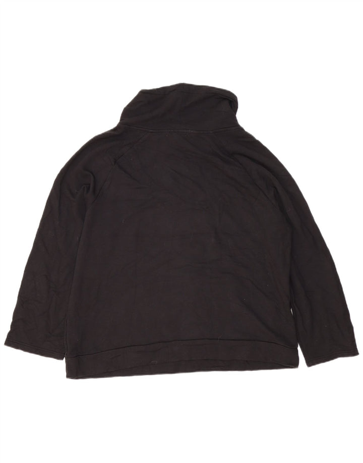 Felpa oversize con collo alto da donna Fat Face, maglione, UK 10, piccola, nera