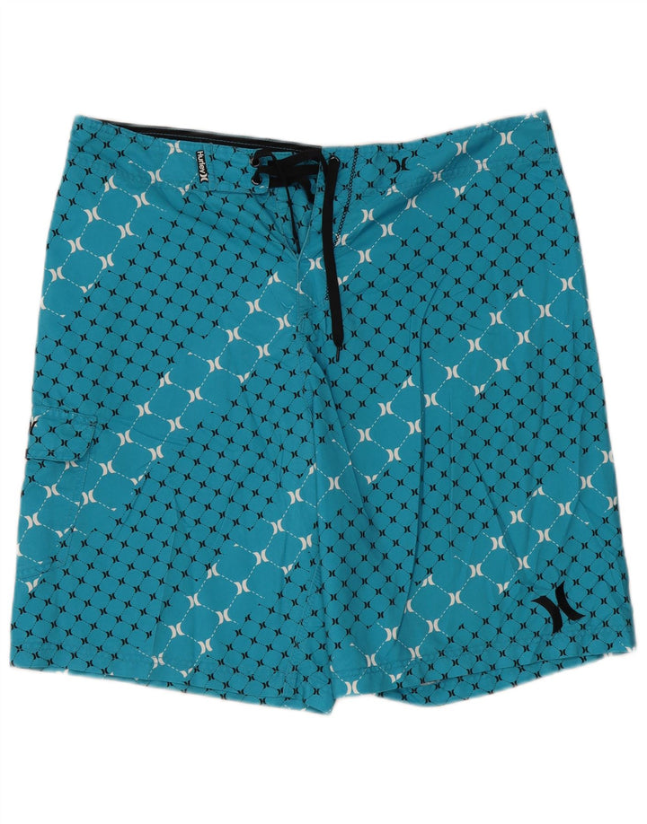 Pantaloncini da bagno da uomo Hurley XL Poliestere geometrico blu
