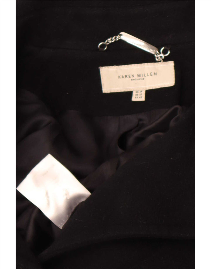 Cappotto da donna Karen Millen UK 14 Large Nero in poliammide