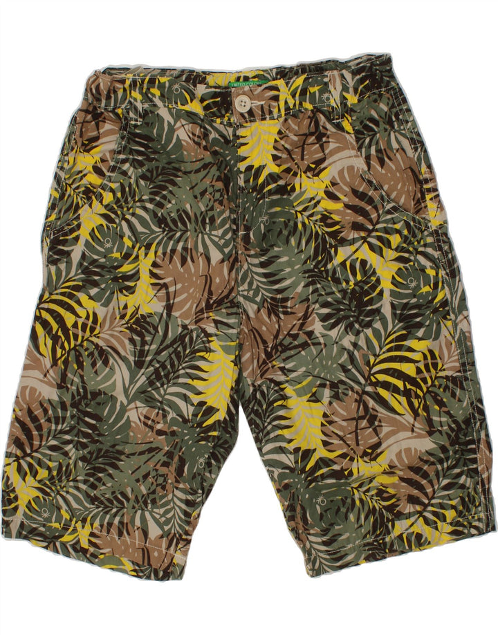 BENETTON Boys Abstract Pattern Casual Shorts 13-14 Years 3XL W27  Khaki Vintage Benetton and Second-Hand Benetton from Messina Hembry 