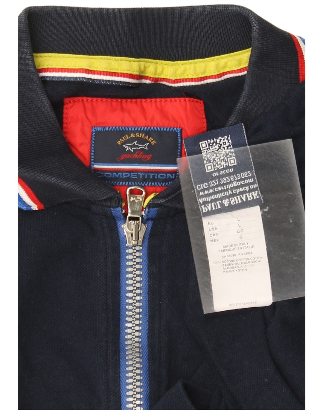 Polo da uomo Paul & Shark grande in cotone blu navy
