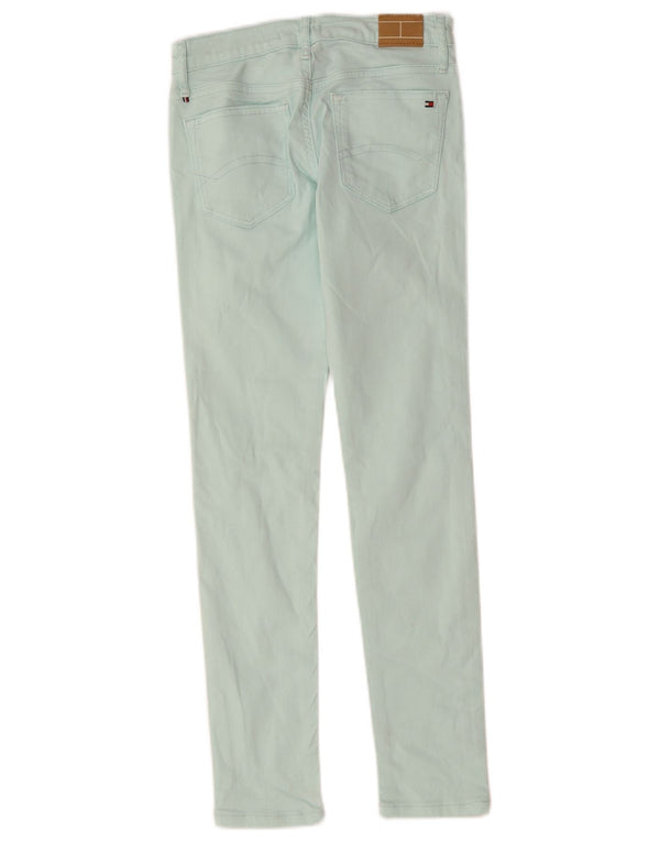 Tommy Hilfiger Ragazzi Jeans Skinny 11-12 Anni W26 L27 Cotone Turchese