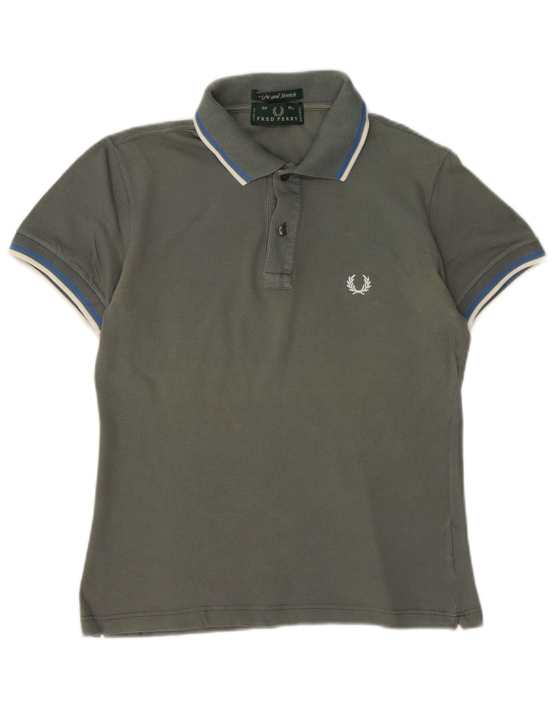 FRED PERRY Mens Polo Shirt Small Grey Cotton