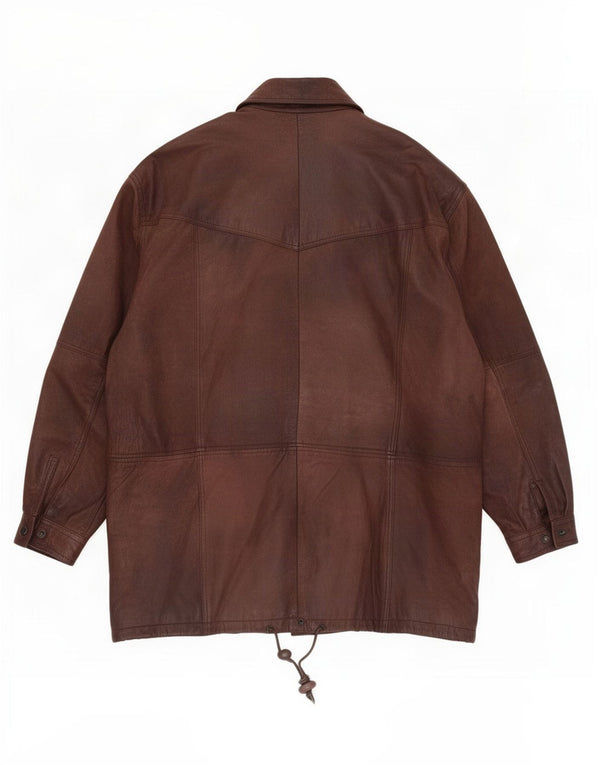Giacca in pelle da uomo CLASSIC UK 42 XL Marrone