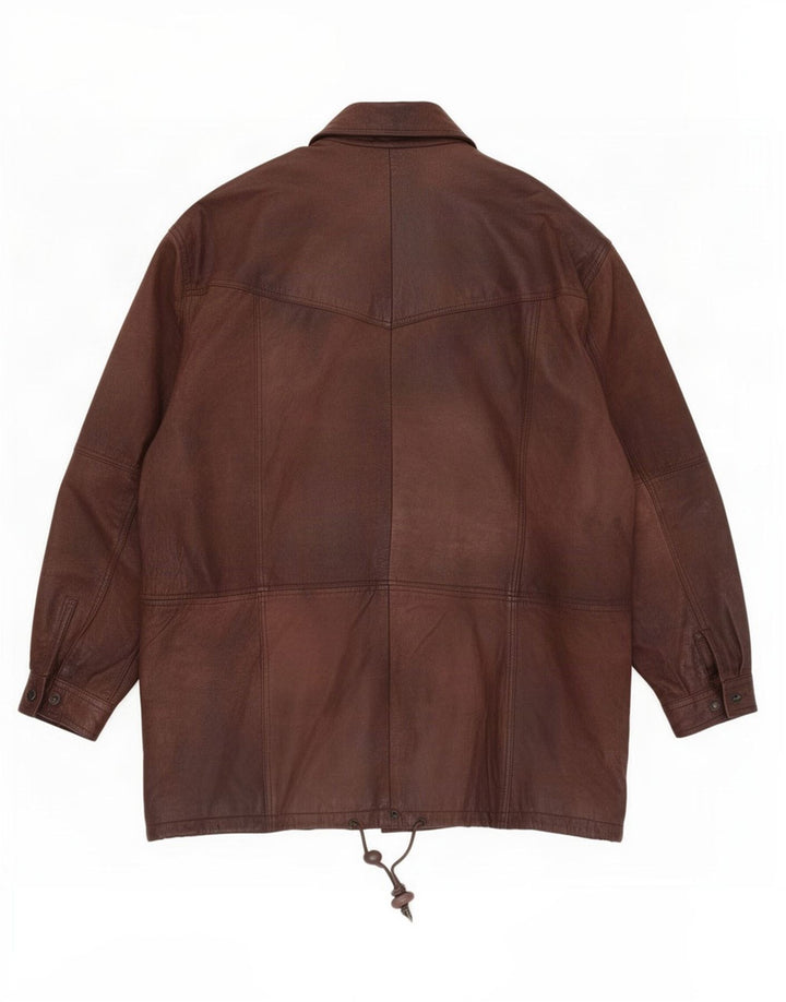 Giacca in pelle da uomo CLASSIC UK 42 XL Marrone