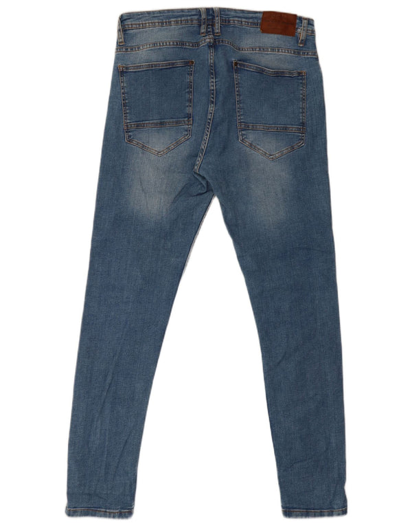 Jeans skinny da uomo Zara EU 46 XL W36 L31 Cotone blu
