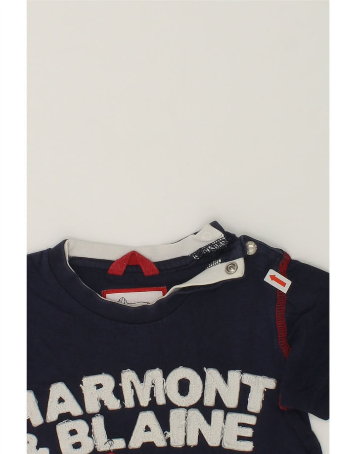 HARMONT & BLAINE Baby Boys Graphic Top Long Sleeve 9-12 Months Navy Blue | Vintage Harmont & Blaine | Thrift | Second-Hand Harmont & Blaine | Used Clothing | Messina Hembry 