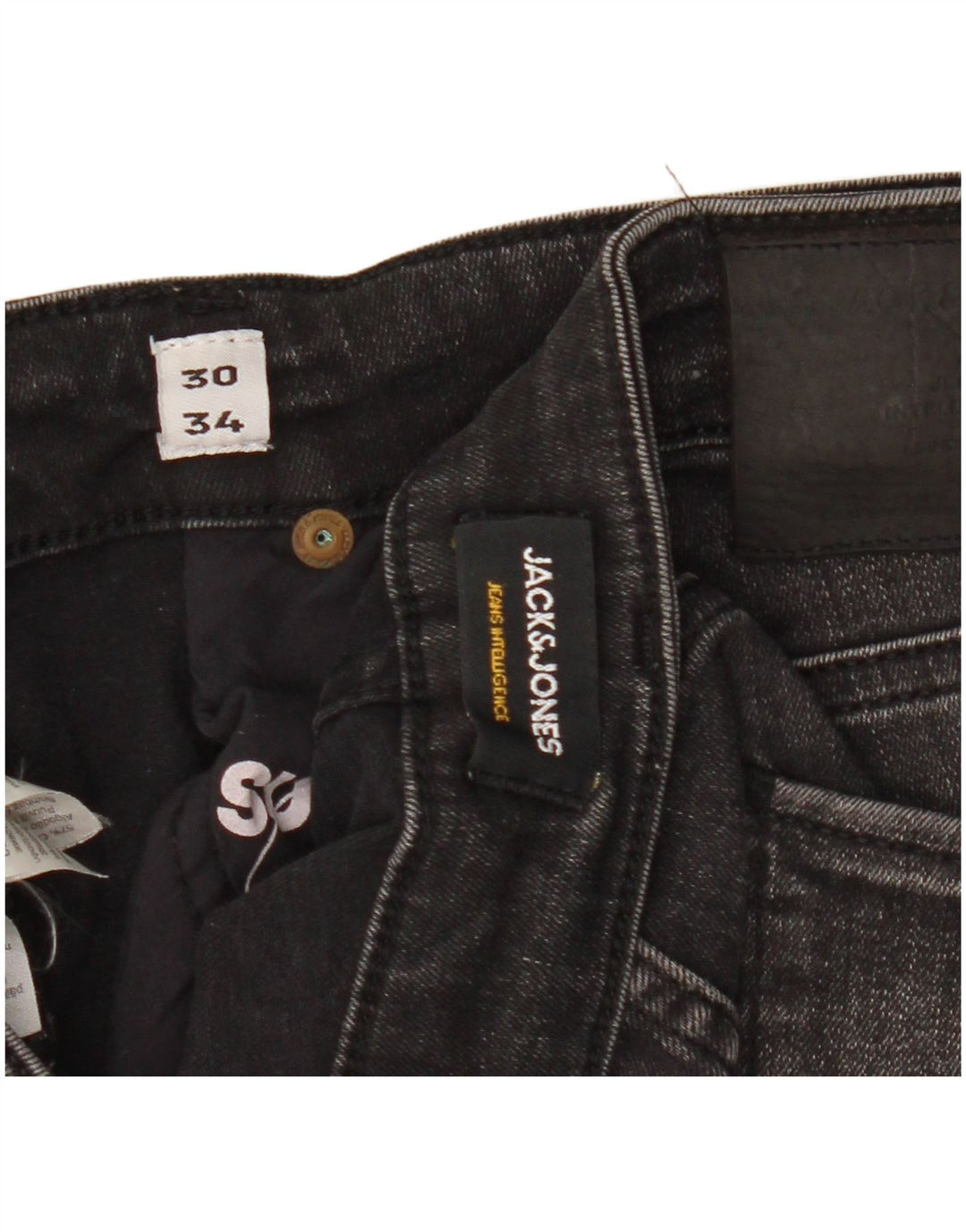 Jeans slim da uomo Jack & Jones W30 L34 cotone nero