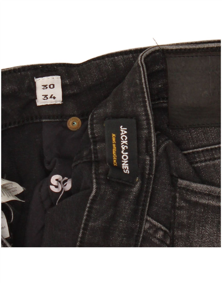 Jeans slim da uomo Jack & Jones W30 L34 cotone nero