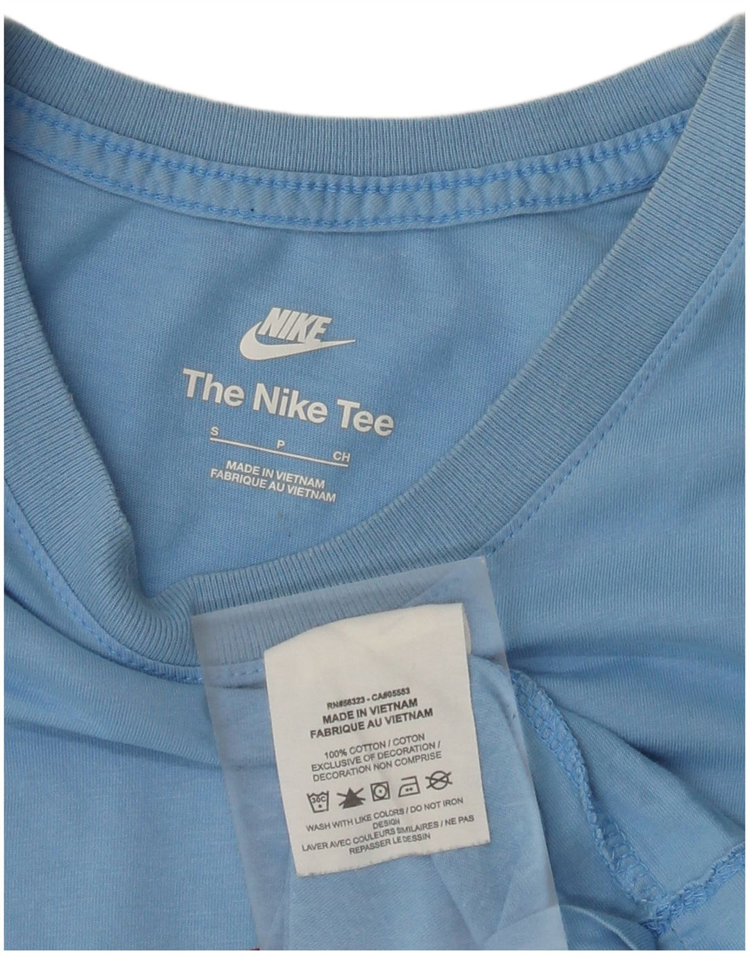 T-shirt grafica da uomo Nike Top Small in cotone blu