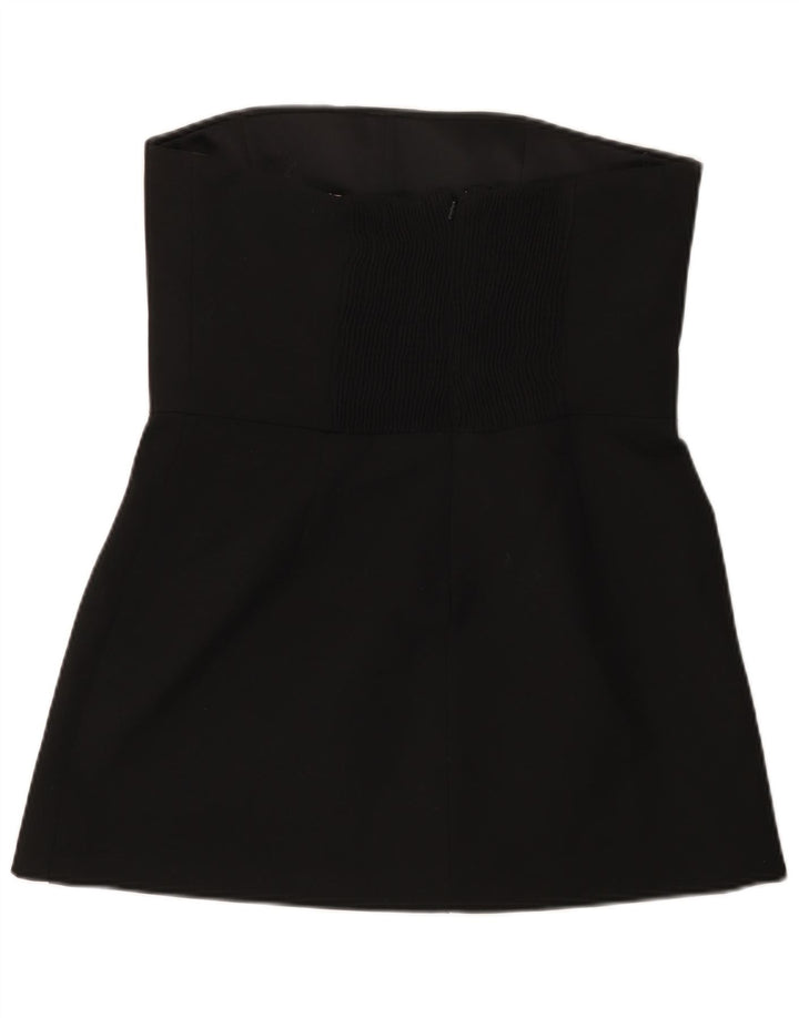 Top senza spalline da donna Zara UK 18 XL poliestere nero