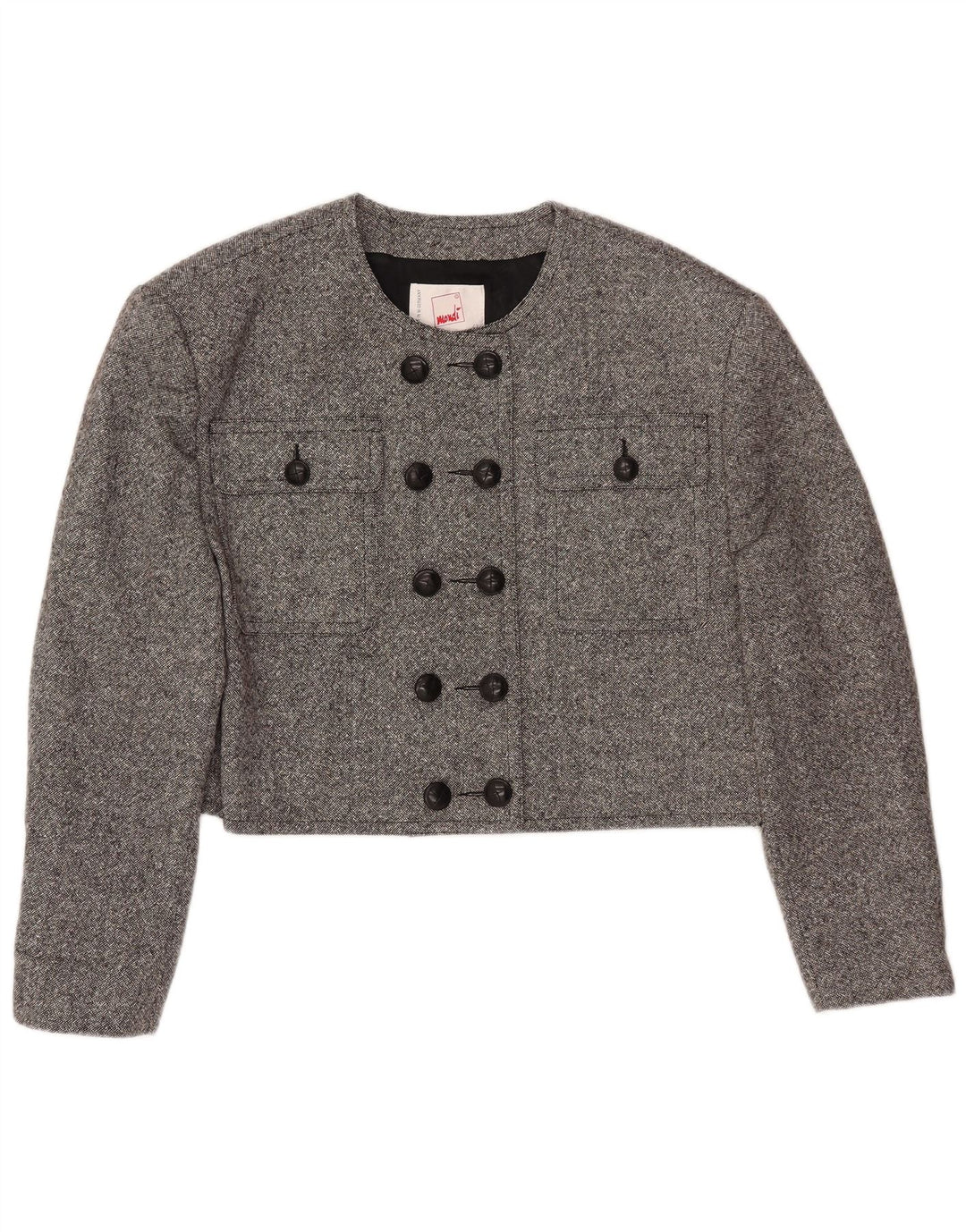 Giacca bolero doppio petto da donna MONDI EU 42 grande lana grigia