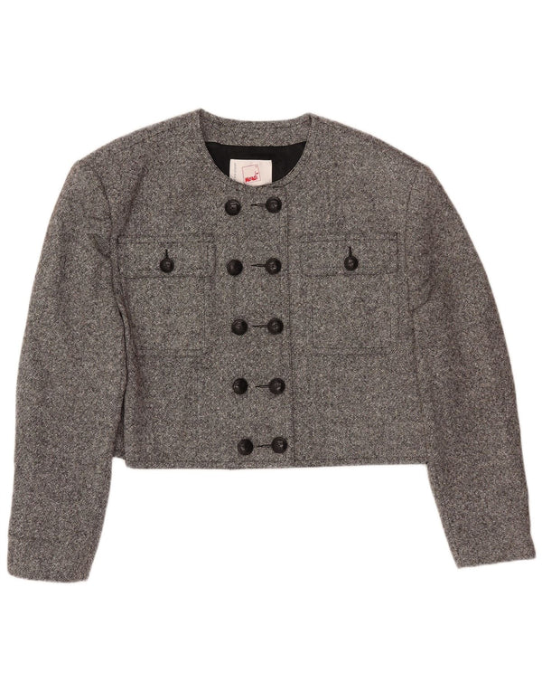 Giacca bolero doppio petto da donna MONDI EU 42 grande lana grigia