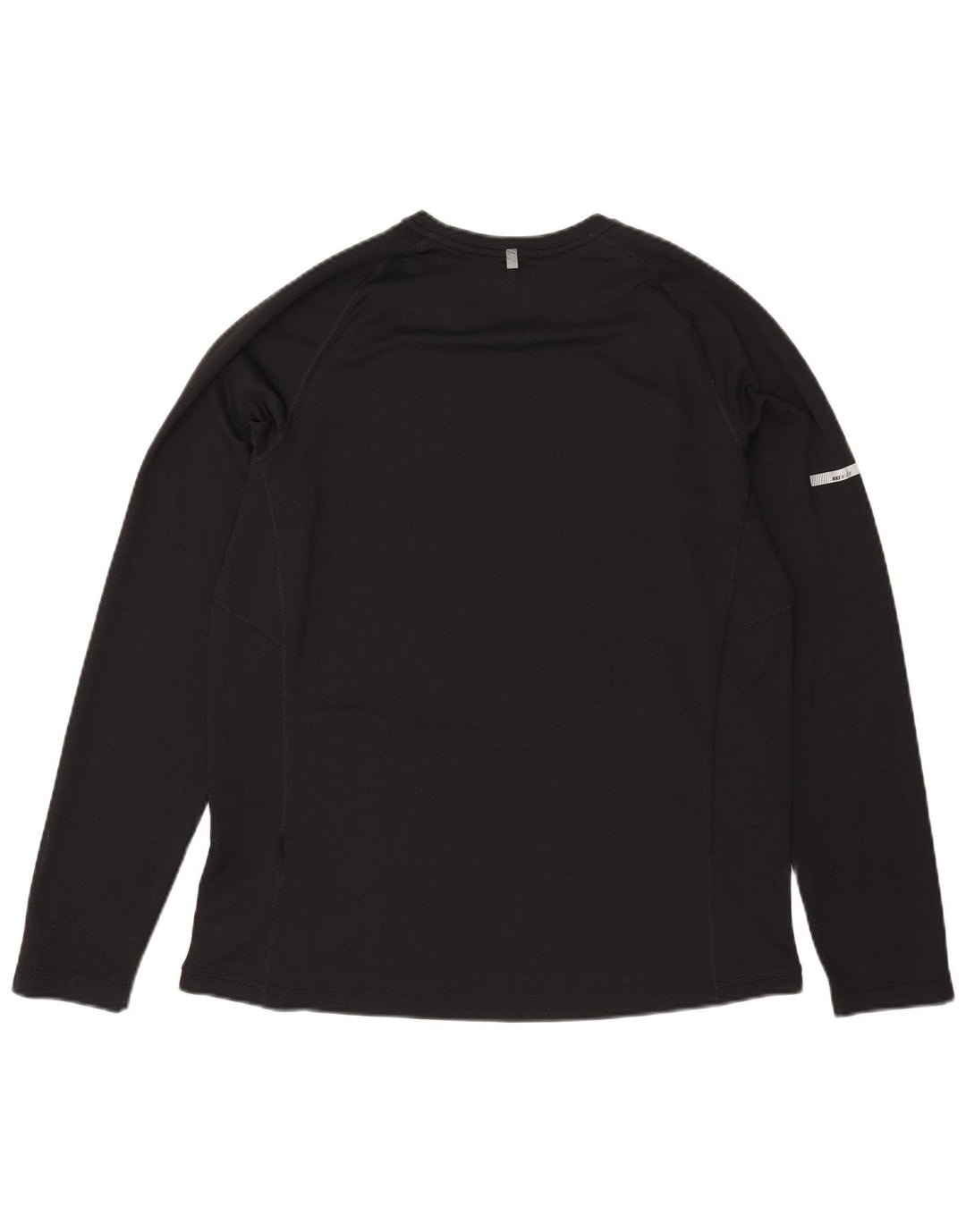 Top Nike Dri Fit da uomo a maniche lunghe, grande, in poliestere nero