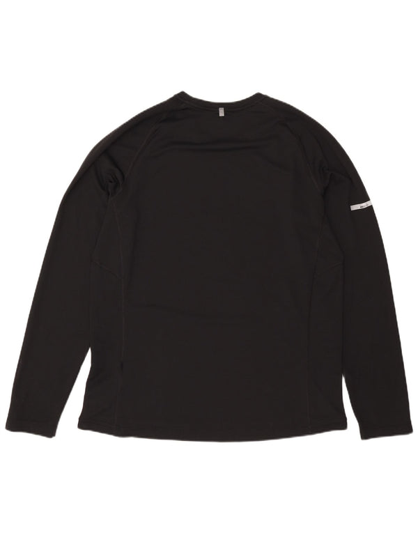 Top Nike Dri Fit da uomo a maniche lunghe, grande, in poliestere nero