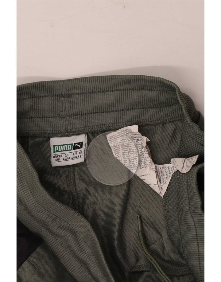 Pantaloni da tuta da uomo Puma Small in poliestere color block grigio
