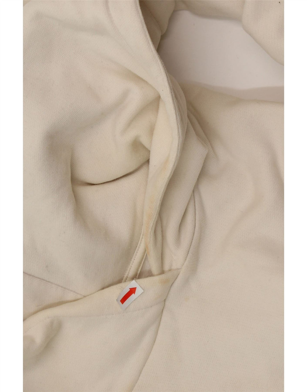 Maglione con cappuccio oversize grafico da donna HUGO BOSS UK 10 piccolo bianco sporco