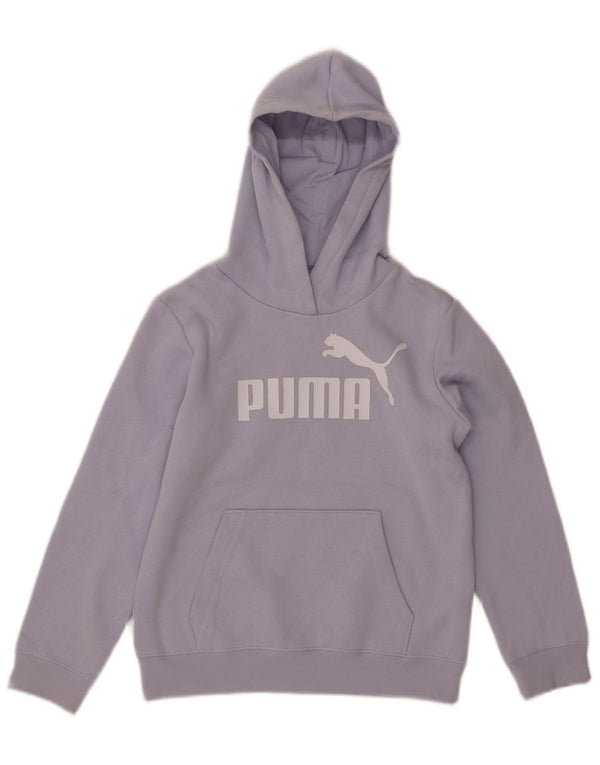 Felpa con cappuccio grafica per ragazze PUMA 9-10 anni in cotone viola