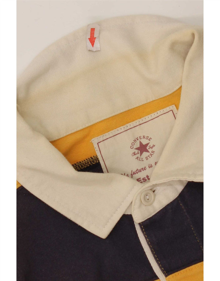 Polo da rugby da uomo Converse 3XL a righe blu navy