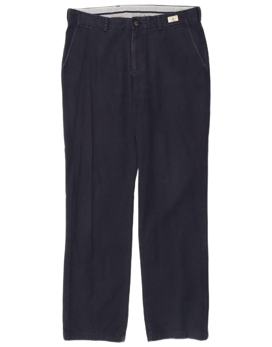 TOMMY HILFIGER Pantaloni chino dritti da uomo W34 L34 cotone blu navy