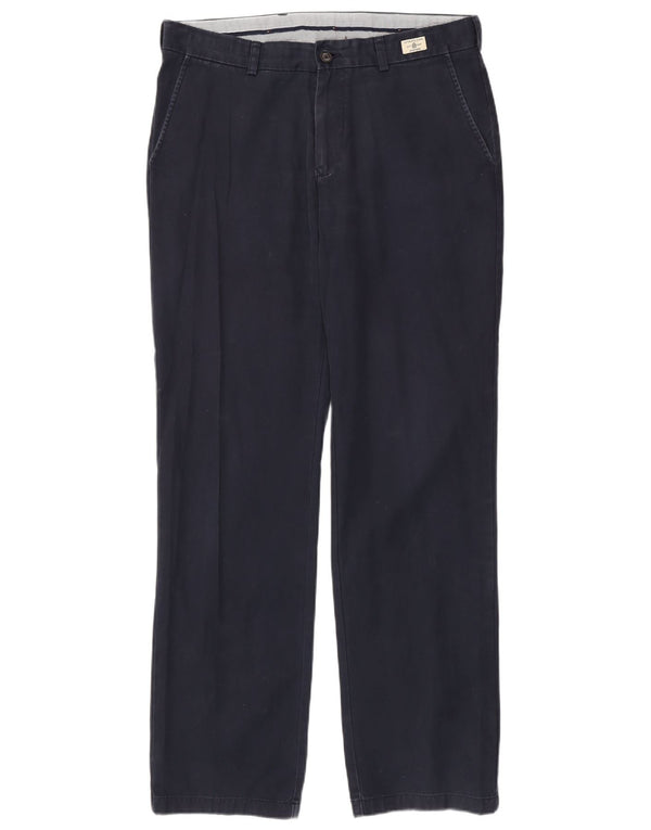 TOMMY HILFIGER Pantaloni chino dritti da uomo W34 L34 cotone blu navy