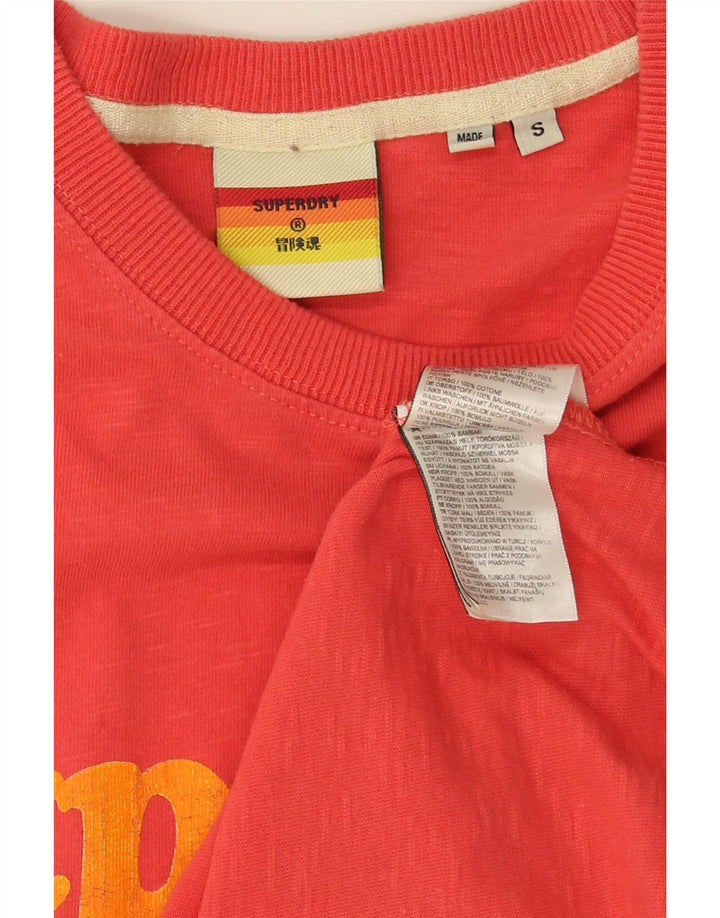 T-shirt grafica da uomo Superdry Top piccola in cotone rosso