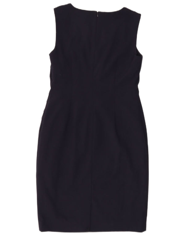 Abito tubino senza maniche da donna Calvin Klein US 8 poliestere blu navy medio
