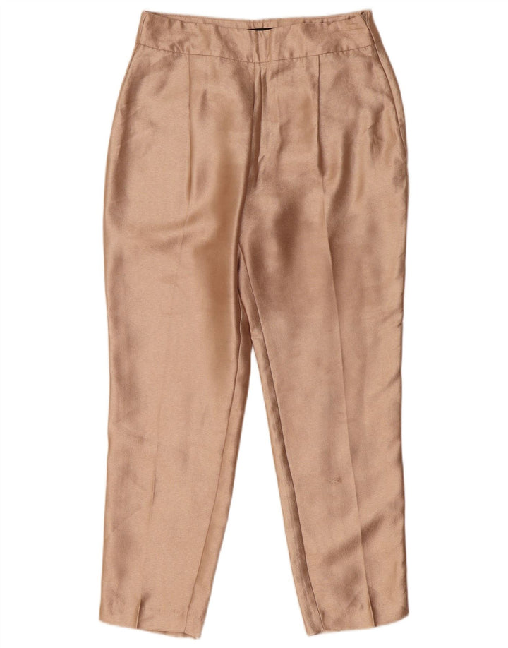 Pantaloni casual affusolati da donna Zara piccoli W27 L26 poliestere beige