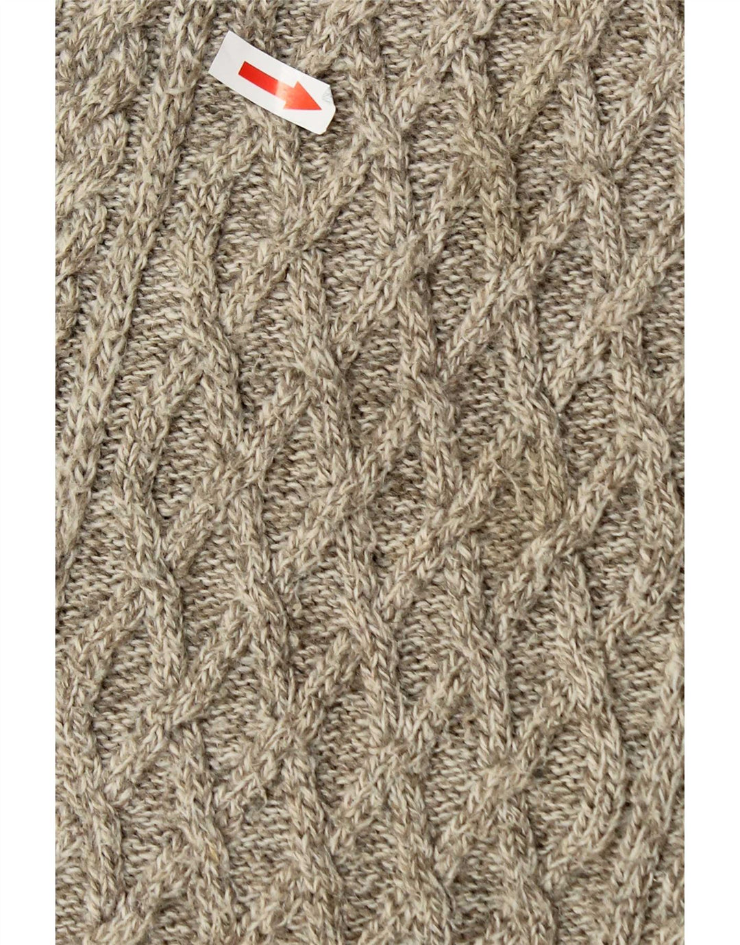 Maglione Zara da uomo con collo a scialle in acrilico chiazzato beige medio