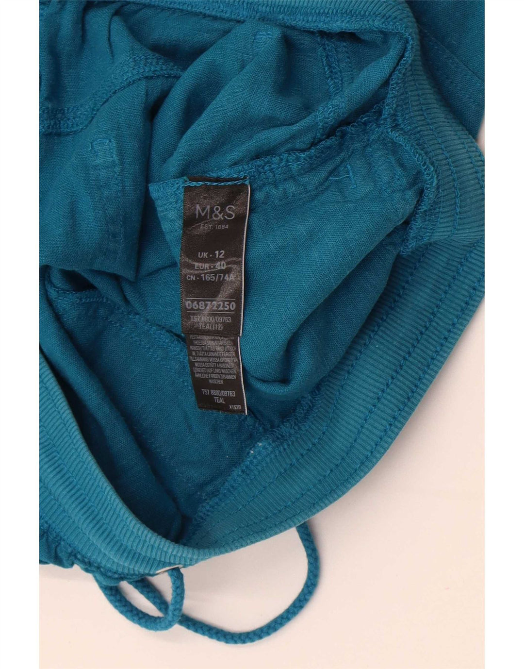 Gonna dritta da donna Marks & Spencer UK 12 media W30 lino blu