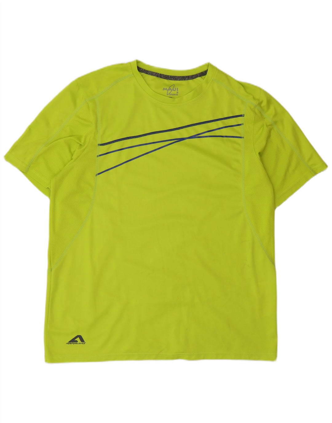 T-shirt da uomo Maui Maui Top XL poliestere a righe verdi