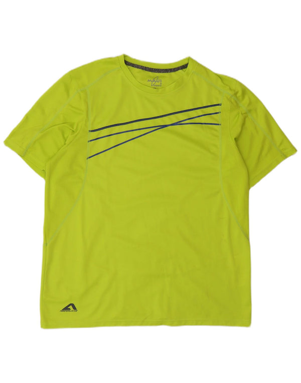 T-shirt da uomo Maui Maui Top XL poliestere a righe verdi