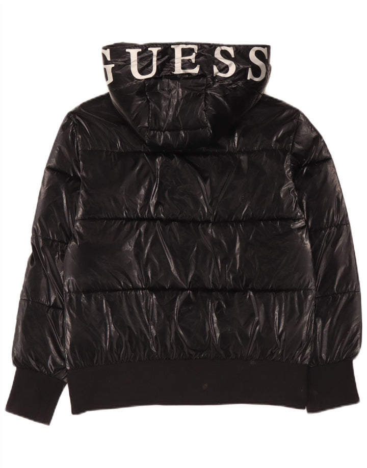 Giubbotto imbottito con cappuccio bambina Guess 13-14 anni in poliuretano nero