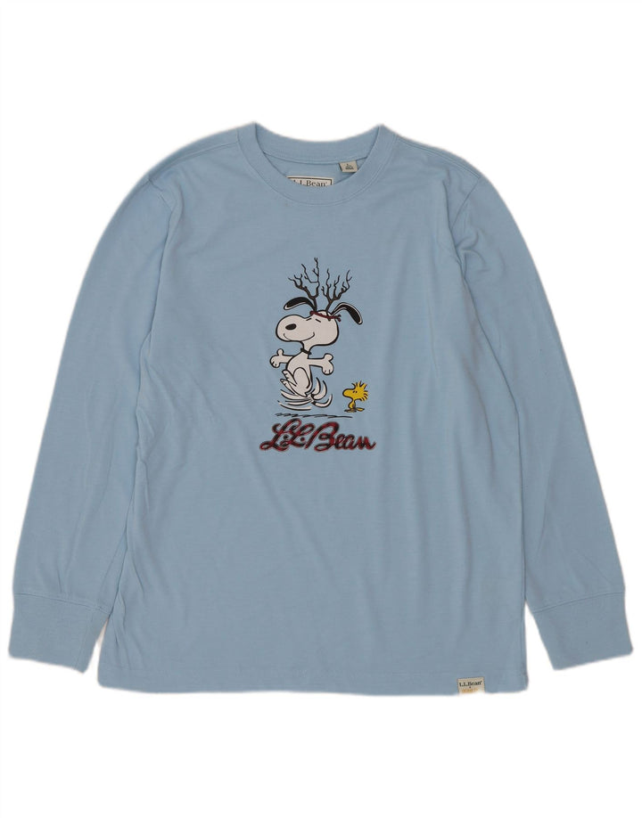 L.L.Bean Top grafico da ragazzo dei Peanuts a maniche lunghe 14-15 anni, grande, blu