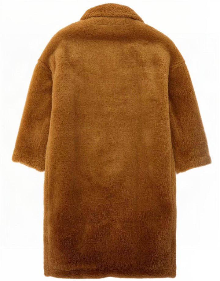 Soprabito oversize con orsetto da donna Zara UK 14 Poliestere marrone medio