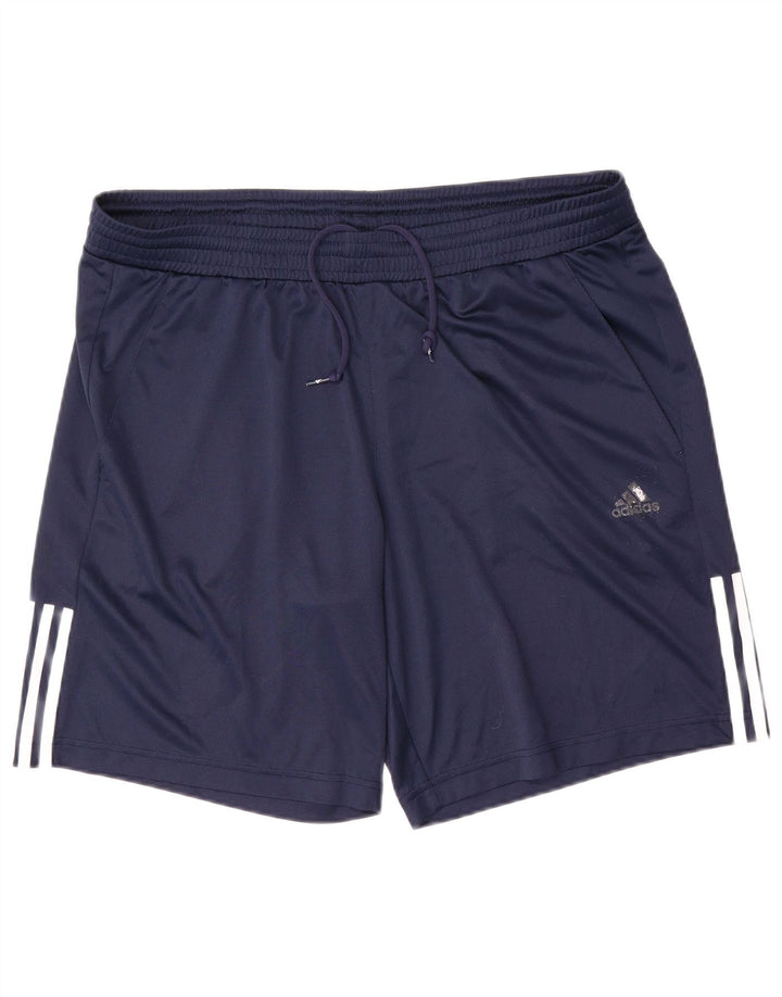 Pantaloncini sportivi Adidas Climalite da uomo XL in poliestere blu navy
