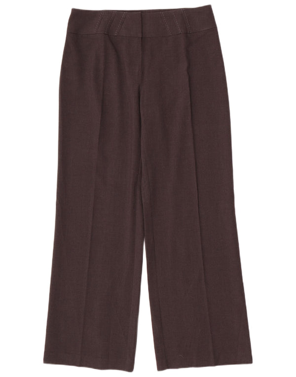 Pantaloni casual a gamba larga da donna Marks & Spencer UK 12 Medium W32 L30 Grigio