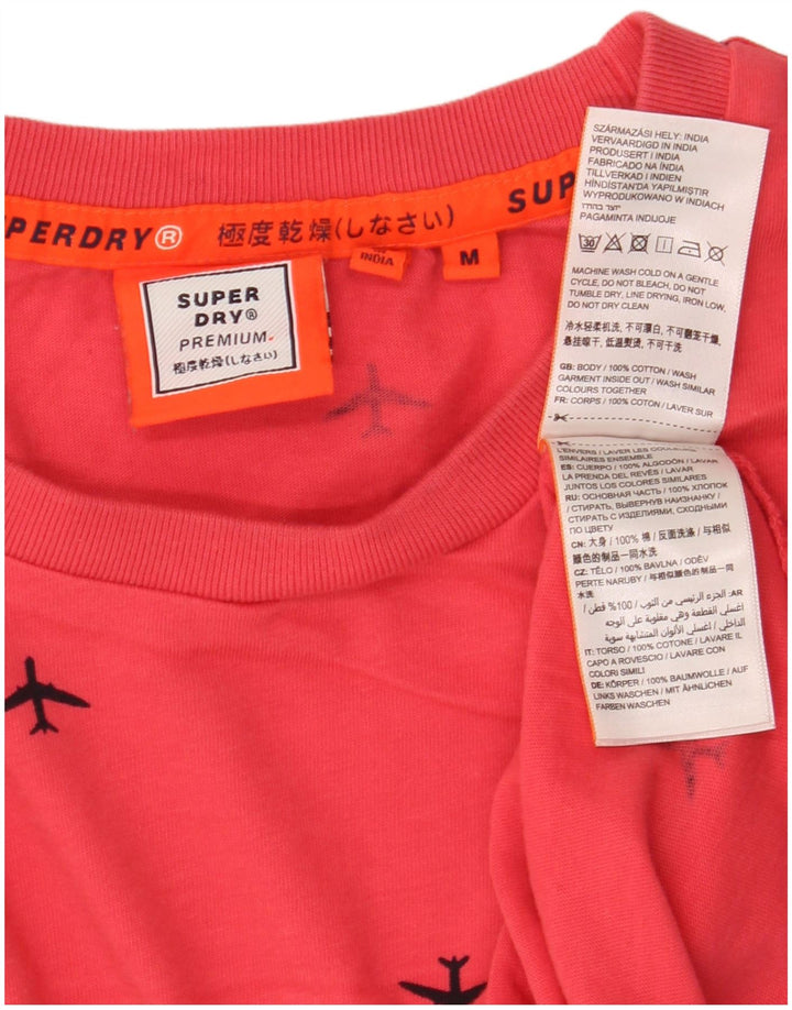 T-shirt grafica da uomo SUPERDRY Top in cotone rosso medio