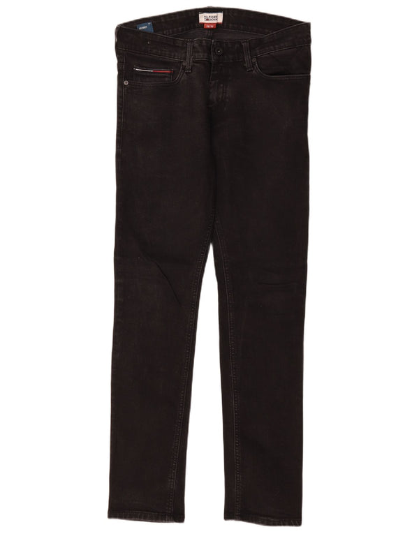 Jeans skinny da uomo Tommy Hilfiger W32 L32 cotone nero