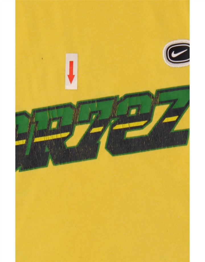 T-shirt grafica da uomo Nike Top in cotone color block giallo medio