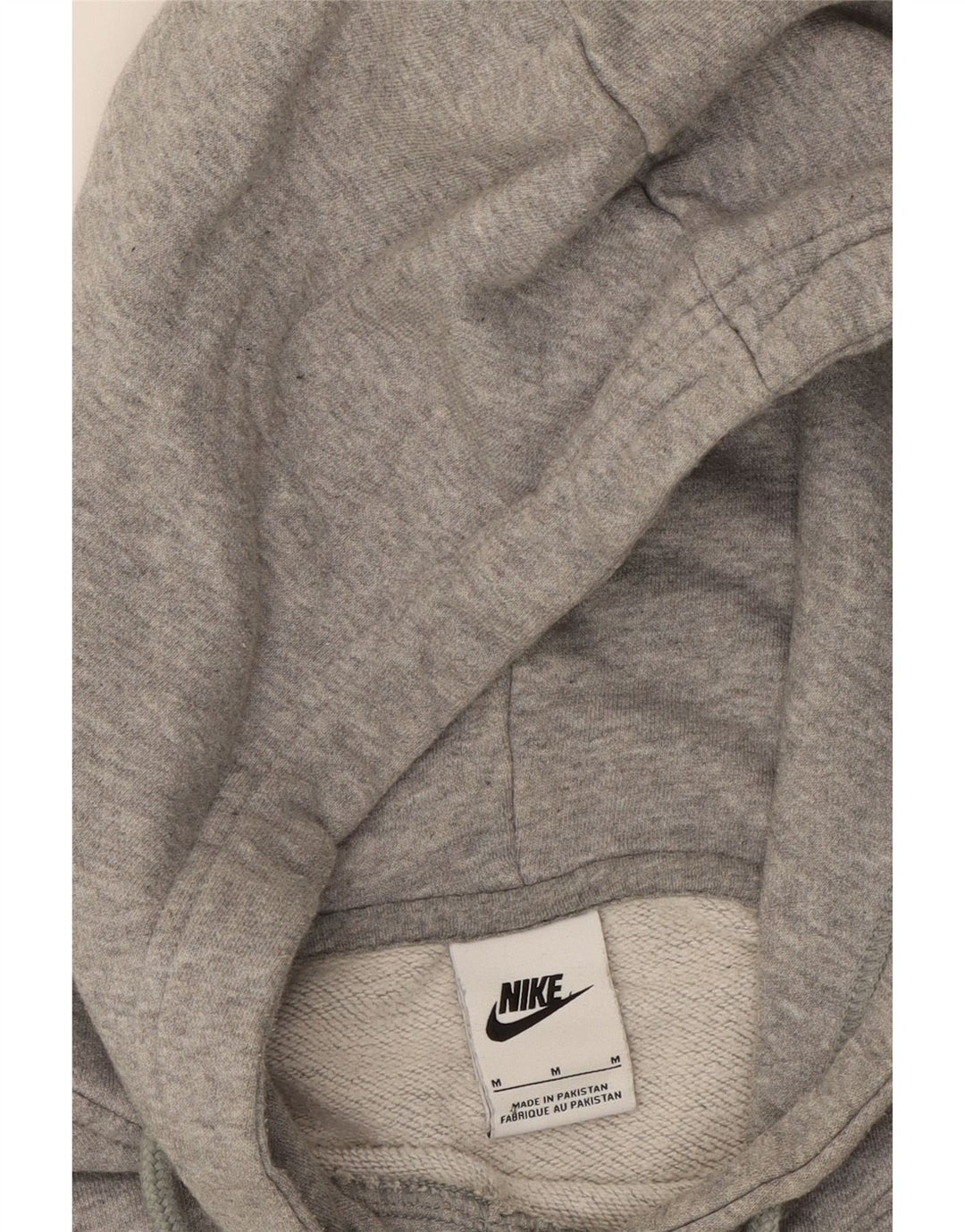 NIKE Womens Oversized Hoodie Jumper UK 14 Medium Grey Cotton Vintage Nike and Second-Hand Nike from Messina Hembry 