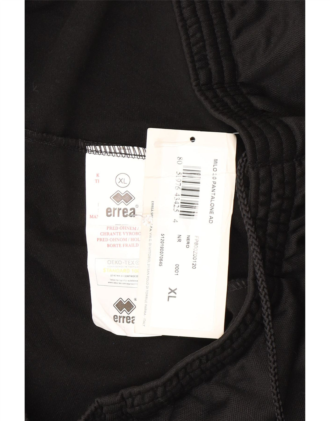 Pantaloni da tuta da uomo Errea Joggers XL Nero Poliestere